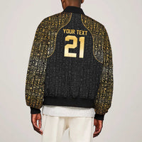 Custom Egypt Pharaohs Sleeve Zip Bomber Jacket African Football Champions 2025