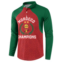 Custom Morocco Atlas Lions Button Sweatshirt African Football Champions 2025
