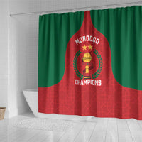 Morocco Atlas Lions Shower Curtain African Football Champions 2025