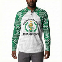 Custom Nigeria Super Eagles Button Sweatshirt African Football Champions 2025