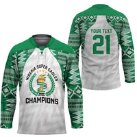 Custom Nigeria Super Eagles Hockey Jersey African Football Champions 2025
