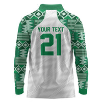 Custom Nigeria Super Eagles Long Sleeve Polo Shirt African Football Champions 2025