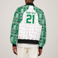 Custom Nigeria Super Eagles Sleeve Zip Bomber Jacket African Football Champions 2025