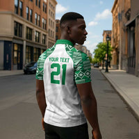 Custom Nigeria Super Eagles Zipper Polo Shirt African Football Champions 2025