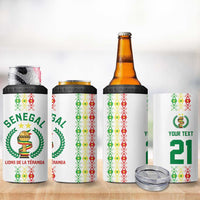 Custom Senegal Lions of Teranga 4 in 1 Can Cooler Tumbler African Football Champions 2025