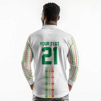 Custom Senegal Lions of Teranga Long Sleeve Polo Shirt African Football Champions 2025