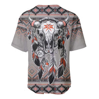 Native American Buffalo Skull Baseball Jersey with Dream Catchers Feathers