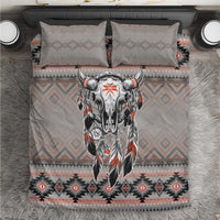 Native American Buffalo Skull Bedding Set with Dream Catchers Feathers