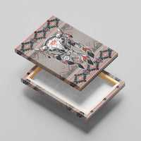 Native American Buffalo Skull Canvas Wall Art with Dream Catchers Feathers