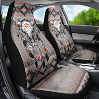 Native American Buffalo Skull Car Seat Cover with Dream Catchers Feathers