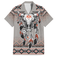 Native American Buffalo Skull Hawaiian Shirt with Dream Catchers Feathers