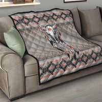 Native American Buffalo Skull Quilt with Dream Catchers Feathers