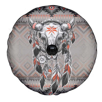 Native American Buffalo Skull Spare Tire Cover with Dream Catchers Feathers