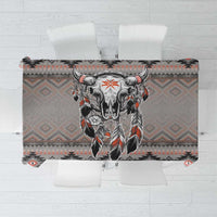 Native American Buffalo Skull Tablecloth with Dream Catchers Feathers