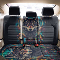 Native American Wolves Back Car Seat Cover with Dream Catchers Feathers