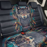 Native American Wolves Back Car Seat Cover with Dream Catchers Feathers