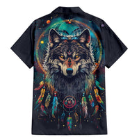 Native American Wolves Family Matching Mermaid Dress and Hawaiian Shirt with Dream Catchers Feathers
