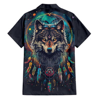 Native American Wolves Hawaiian Shirt with Dream Catchers Feathers