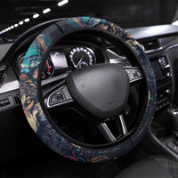 Native American Wolves Steering Wheel Cover with Dream Catchers Feathers