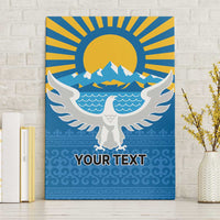Kyrgyzstan Falcon Personalized Canvas Wall Art Tian Shan Mountains Rising Sun