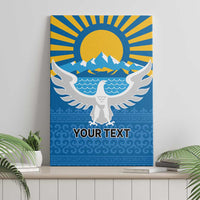 Kyrgyzstan Falcon Personalized Canvas Wall Art Tian Shan Mountains Rising Sun