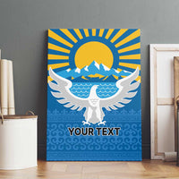 Kyrgyzstan Falcon Personalized Canvas Wall Art Tian Shan Mountains Rising Sun