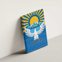 Kyrgyzstan Falcon Personalized Canvas Wall Art Tian Shan Mountains Rising Sun