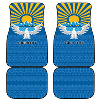 Kyrgyzstan Falcon Personalized Car Mats Tian Shan Mountains Rising Sun
