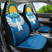 Kyrgyzstan Falcon Personalized Car Seat Cover Tian Shan Mountains Rising Sun