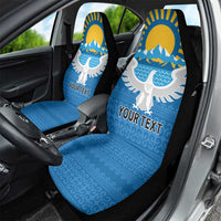 Kyrgyzstan Falcon Personalized Car Seat Cover Tian Shan Mountains Rising Sun