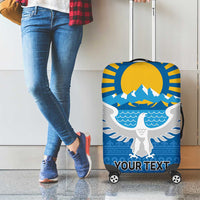 Kyrgyzstan Falcon Personalized Luggage Cover Tian Shan Mountains Rising Sun