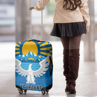 Kyrgyzstan Falcon Personalized Luggage Cover Tian Shan Mountains Rising Sun