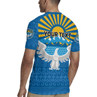 Kyrgyzstan Falcon Personalized Rugby Jersey Tian Shan Mountains Rising Sun