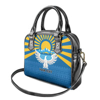 Kyrgyzstan Falcon Personalized Shoulder Handbag Tian Shan Mountains Rising Sun