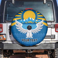 Kyrgyzstan Falcon Personalized Spare Tire Cover Tian Shan Mountains Rising Sun