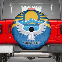 Kyrgyzstan Falcon Personalized Spare Tire Cover Tian Shan Mountains Rising Sun