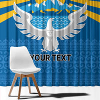 Kyrgyzstan Falcon Personalized Window Curtain Tian Shan Mountains Rising Sun