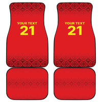 Kyrgyzstan Football Custom Car Mats Kazakh Pattern