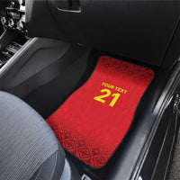 Kyrgyzstan Football Custom Car Mats Kazakh Pattern