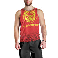 Kyrgyzstan Football Custom Men Tank Top Kazakh Pattern