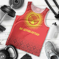 Kyrgyzstan Football Custom Men Tank Top Kazakh Pattern