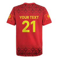 Kyrgyzstan Football Custom Rugby Jersey Kazakh Pattern