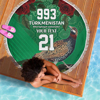 Turkmenistan 993 Custom Beach Blanket Turkmenistan Bitaraplygyn watanydyr