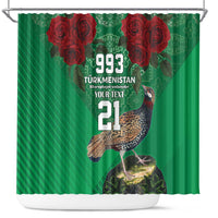 Turkmenistan 993 Custom Shower Curtain Turkmenistan Bitaraplygyn watanydyr