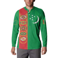 Turkmenistan Black Francolin Custom Button Sweatshirt Turkmenistan Turkmenistanyn Baydagy