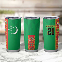 Turkmenistan Black Francolin Custom Tumbler Cup Turkmenistan Turkmenistanyn Baydagy