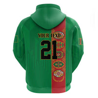Turkmenistan Black Francolin Custom Zip Hoodie Turkmenistan Turkmenistanyn Baydagy