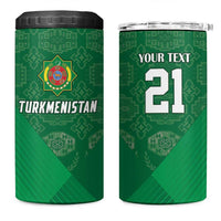 Turkmenistan Football Custom 4 in 1 Can Cooler Tumbler We Are The Champions