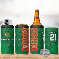 Turkmenistan Football Custom 4 in 1 Can Cooler Tumbler We Are The Champions