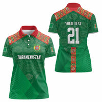 Turkmenistan Football Custom Women Polo Shirt We Are The Champions